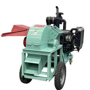 Log Trailer Auto Feed Horizontal Wet And Dry Wood Chipper Commercial Pto 32hp Diesel Wood Chipper For Forest