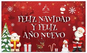 180*110 cm <span class=keywords><strong>buon</strong></span> <span class=keywords><strong>natale</strong></span> <span class=keywords><strong>FELIZ</strong></span> <span class=keywords><strong>NAVIDAD</strong></span> festa decorazione per feste fornisce stendardo in tessuto di poliestere - Product Image 4