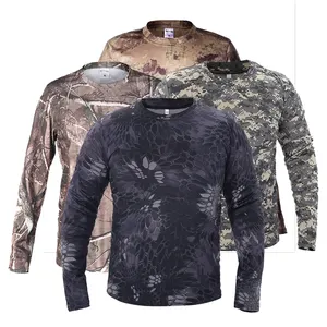 Round Neck Long Sleeve T-Shirt Uniform Camouflage Combat T-Shirt Men Quick Dry Shirt