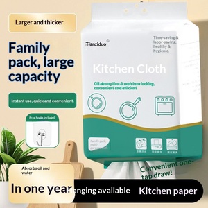 Tianziduo – Chiffon de nettoyage jetable en tissu non tissé épaissi, double usage (humide et sec), à suspendre, pour cuisine - Product Image 2