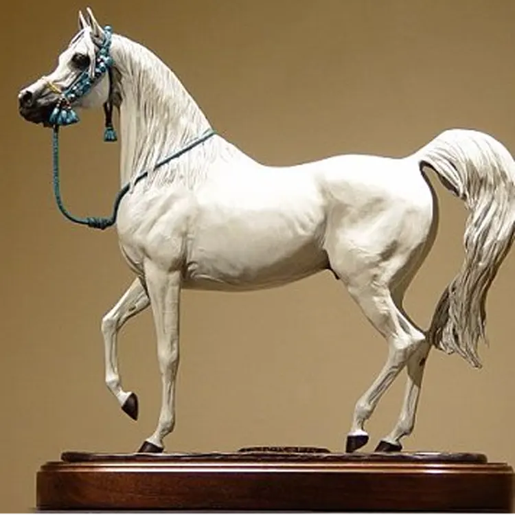 Fábrica da china forneceu alta qualidade ao ar livre bronze corrida escultura de cavalo árabe