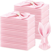 Serviette en satin de qualité supérieure, 20x20 pouces, carrée, en polyester lisse comme de la soie, pour la décoration d'hôtels, de mariages, de banquets et de restaurants