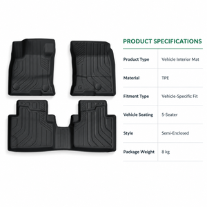 Tapis de sol, de coffre et de dossier en TPE pour <span class=keywords><strong>Ford</strong></span> <span class=keywords><strong>Kuga</strong></span> 2020, Europe LHD Hybride <span class=keywords><strong>5</strong></span> places, ensemble cabine semi-fermée, couches de sol amovibles - Product Image 3