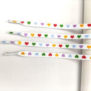 Athleisure Lacets 8MM 1970S Couple en forme de coeur Impression Motif <span class=keywords><strong>Lacet</strong></span> Corde <span class=keywords><strong>AF1</strong></span> Sneaker Lacets Chaussure décontractée - Product Image 1
