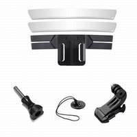 Support de caméra d'action avec coussinets adhésifs étanches et cordon anti-perte pour Insta360, compatible avec les casques de moto