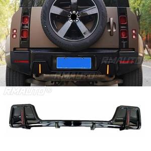 Difusor de Parachoques Trasero LED para Auto, Spoiler, Divisor, Negro Brillante, Pieza de Modificación para Land Rover Defender 2022+, Accesorios para Auto - Product Image 1