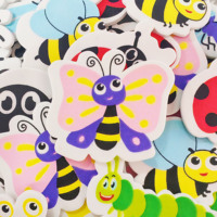 Formes en mousse EVA colorées, différents insectes, araignée, escargot, chenille, abeille, libellule, insecte, papillon, décoratif pour filles et garçons, 35 pièces