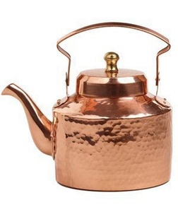 Handcrafted Hammered Brass <b>Teapot</b> <b>Set</b> Antiqued Metal Drinkware for Coffee and Tea Sustainable Home Use - Product Image 1