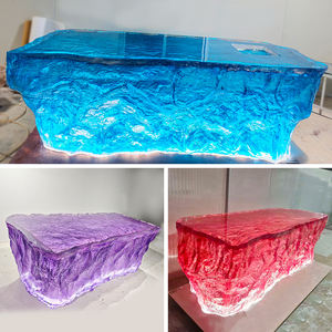 Mesa de Comedor de Resina Epoxi Transparente, Diseño Moderno Inspirado en Cristal, <span class=keywords><strong>Muebles</strong></span> de Lujo con Aspecto de Resina Epoxi para Comedor - Product Image 3