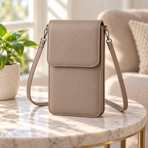 Phone Crossbody <b>Wallet</b> PU Leather Mobile Phone Bag with 4 Card Slots Magnetic Flap Women Custom Logo - Product Image 1
