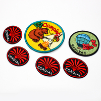 Patch étoile 3D personnalisé avec logo brodé, en tissu sergé chenille, décoration en dentelle, à coller sur les vêtements