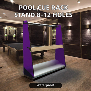 Support de Rangement pour Queues de Billard Violet – 8, 9, 10 ou 12 Trous – Support au Sol en Aluminium pour Queues de Snooker – Accessoire de Billard pour Usage Commercial - Product Image 2