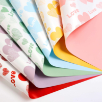 Kertas Pembungkus Kado Bunga Bentuk Hati Hari Valentine Kertas Pembungkus Buket Wisuda Kemasan Tahan Air