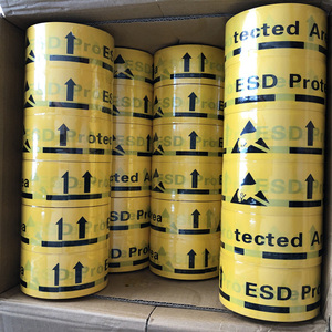 EPA bức xạ cảnh báo chống tĩnh PVC ESD nhạy cảm lối đi cảnh báo Băng 48mm chiều rộng một mặt cao su cho các giải pháp đóng gói - Product Image 6