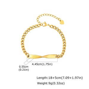 Brazalete de Moda para Mujer, Diseño Personalizado Multifuncional, Bañado en Oro IP, Ajuste Universal Exacto - Product Image 2