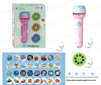 Motif de luminescence cognitive pour enfants Puzzle diapositive éducation précoce projecteur en plastique torche fonction de lumière pour interactif