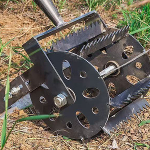 Sarcloir manuel à roue large dentelée en acier au manganèse, outil <span class=keywords><strong>de</strong></span> désherbage DIY pour l'agriculture OEM ODM - Product Image 5