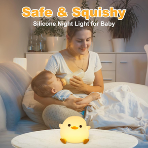 Veilleuse LED Intelligente en Silicone <span class=keywords><strong>pour</strong></span> Chambre de Bébé, Rechargeable par USB, Modèle <span class=keywords><strong>Chat</strong></span> Blanc ou Canard Mignon, <span class=keywords><strong>pour</strong></span> Enfants - Product Image 3