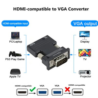 Convertisseur VGA vers HDTV 1080P Adaptateur HDTV vers VGA avec alimentation audio pour moniteur HDTV projecteur PC PS3