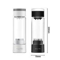 Bouteille d'eau hydrogénée intelligente et portable en plastique, 2000ppb, 450ML, 528Hz, alimentée par USB, pour usage extérieur, camping-car, domestique, voiture, accepte les commandes OEM