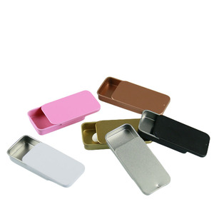 Kim loại hình chữ nhật Lip Balm trượt hộp thiếc rắn Nước Hoa Lưu trữ trường hợp cho Cologne cho bông tai và vòng đeo tay - Product Image 2