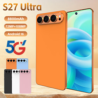 Smartphone 5G S27 Ultra Économique 16 Go + 1 To Écran 7,3 pouces Appareil Photo 108 MP Batterie 8800 mAh Android 16 Téléphone Portable Débloqué Vente en Gros