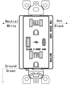 Factory Price USB Socket Wall USB Receptacle Electric Wall Socket