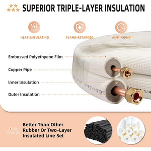 Chất lượng cao PE cách nhiệt đồng kết nối ống dẫn sử dụng điều hòa không khí cách điện cho AC lạnh thiết bị trao đổi nhiệt - Product Image 3