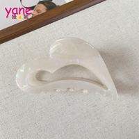 Barrettes à cheveux en acétate de cellulose écologiques de haute qualité en forme de cœur de 9 cm pour femmes, pour la Saint-Valentin