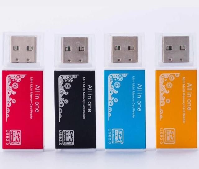 Wholesale Factory Cheap Price USB 2.0 External All in 1 Card Reader Hub with for SM MMC Memory Card Support