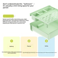 Vente directe d'usine, cage à oiseaux portable moderne de luxe respirante avec plateau en plastique et bouton à pression, cage à perroquet de haute qualité
