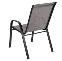 Chaise textile à dossier haut de gamme, mobilier d'extérieur de couleur grise, OEM, rycyj ilesture, haute qualité