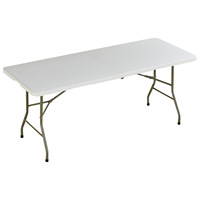 Mesa Plegable Portátil con Juego de Sillas para Catering al Aire Libre, Campamentos, Ferias Comerciales y Mercados - Diseño Duradero y Ecológico