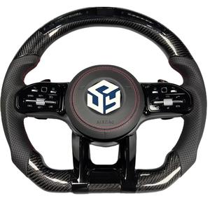 เหมาะสำหรับรถเบนซ์ C CLA W204 C63 W212 W218 W207 W172 SLK W217 W205 G65 X190 <span class=keywords><strong>GTS</strong></span> A45 W213 GLA glb พวงมาลัยคาร์บอนไฟเบอร์ - Product Image 2