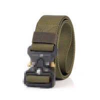 Ceintures réglables personnalisées pour l'extérieur, ceinture tactique en Nylon recyclé pour hommes avec boucle à dégagement rapide