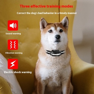 बुद्धिमान रिमोट कंट्रोल इलेक्ट्रिक शॉक कंपन रिचार्जेबल ip67 वाटरप्रूफ डॉग ट्रेनर छाल स्टॉपर 4 कार्य मोड 20 + - Product Image 5
