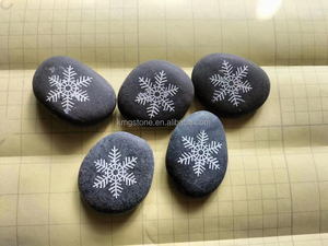 Kids DIY Hand-Painting Gift <strong>Round</strong> Polished Natural Grey <strong>River</strong> <strong>Stones</strong> for Park Decorative Cobble Pebbles - Product Image 4