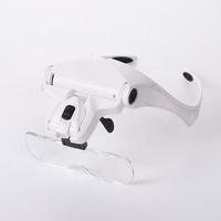 Lunettes portable de lecture de loupe HD multi-objectif, lunettes avec lumière LED pour l'entretien de la lecture 9892B2