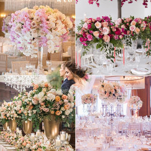 Accessoires de décoration de mariage boule de fleurs rose arc de fleurs Usher et colonne romaine pour célébrations décoration d'intérieur pour la fête des mères - Product Image 3