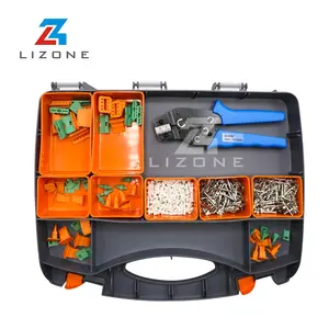 LIZONE定制市场黑色外壳工厂批发DT库存汽车连接器，带插头压接工具1060-16-0122