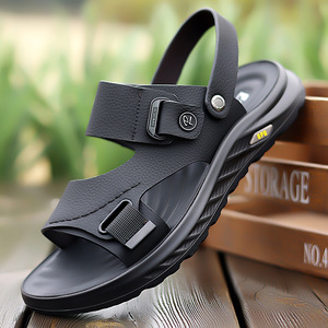 <span class=keywords><strong>Sandales</strong></span> en <span class=keywords><strong>cuir</strong></span> véritable pour hommes, chaussures de plage d'extérieur, <span class=keywords><strong>sandales</strong></span> décontractées classiques pour hommes, confort nuageux, semelle antidérapante, pantoufles - Product Image 5