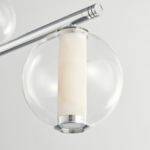 2025 Zhongyi plafond moderne nordique <span class=keywords><strong>verre</strong></span> sphère et albâtre abat-jour pendentif lustre lumière pour salon Villa hôtel - Product Image 3