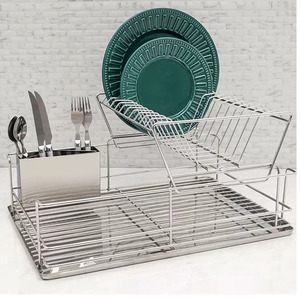 Kunden spezifische Küche Lager regal Haushalt Küche Geschirr Abtropffläche Platte Schüssel Racks Draht Aufbewahrung halter Geschirr Abfluss regal - Product Image 3