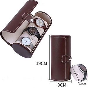 Boîte ronde compacte pour articles de luxe, style rétro, étui cylindrique, cadeau idéal pour les passionnés de montres - Product Image 2