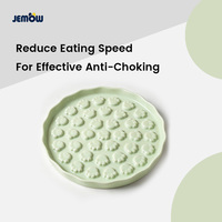 JEMOW Gamelle en céramique arrondie non toxique pour chats et chiens, pour une alimentation lente, usage quotidien, accessoires d'alimentation pour animaux, bol distributeur