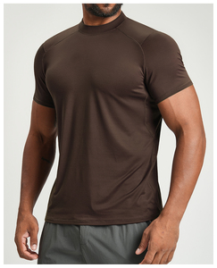 Camiseta de Manga Corta con Cuello Redondo Transpirable para Hombre, Primavera-Verano, Secado Rápido, Elástica, para Gimnasio, Entrenamiento, Senderismo al Aire Libre - Product Image 5
