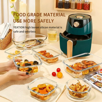 Bol à pâtisserie en verre jetable spécial, durable, résistant aux hautes températures, compatible four, micro-ondable, avec couvercle, style européen, pour les fêtes