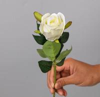Fleurs décoratives artificielles à tige unique en soie rouge rose Vente en gros pas cher