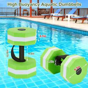 ZONWINXIN, 1 par de mancuernas de agua de espuma EVA para ejercicio en piscina, pesas de agua, pesas de ejercicio acuático, pesas de Fitness acuático - Product Image 3