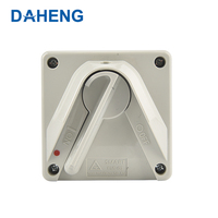 Interrupteur isolateur miniature monophasé Daheng DHF-35 35A, 1 pôle, étanche, rotatif, norme IP66, matériau PC, 250V, résidentiel